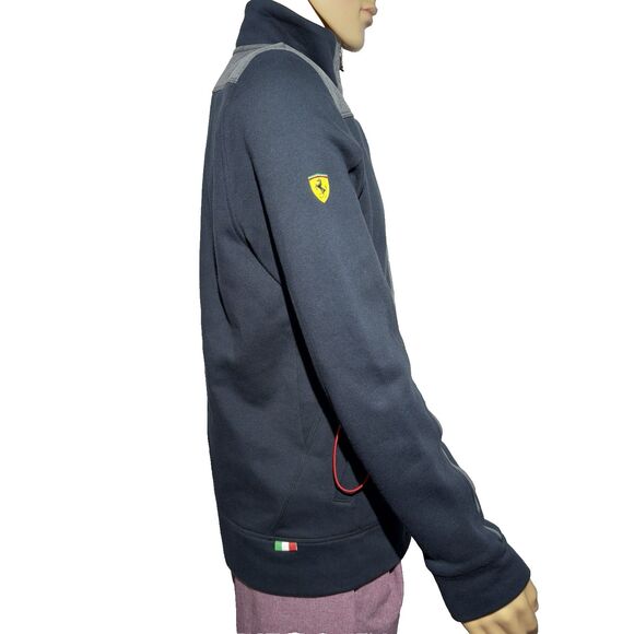 Ferrari Puma Scuderia Team Full Zip Jacket Men’s Medium Black Gray Logo EUC - Picture 3 of 15